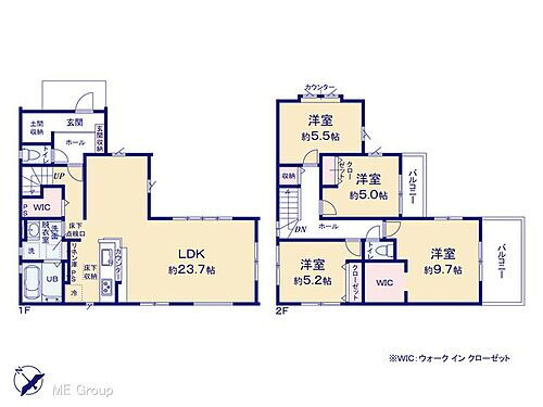 越谷市大沢４丁目　７期　新築　全１棟 間取り