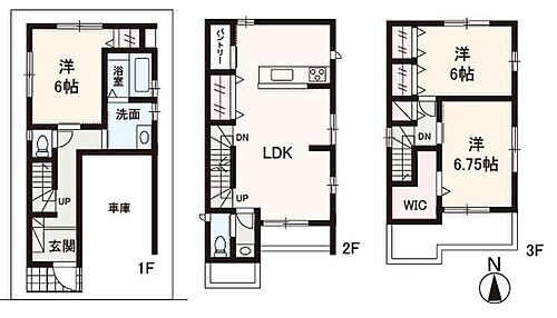 堺市中区新家町　新築戸建 全居室洋室仕様の3LDK。全居室、室内随所に豊富な収納スペースを設け、お部屋がスッキリ片付きます！