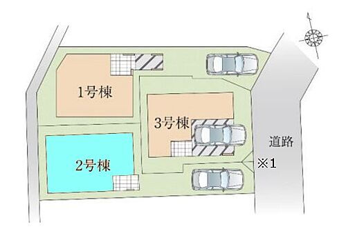 さいたま市浦和区上木崎１１期　全３棟２号棟 区画図