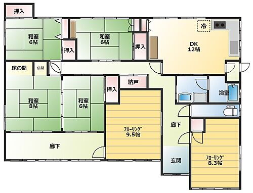 静岡県磐田市豊浜　中古戸建 2世帯も可能な部屋数です♪