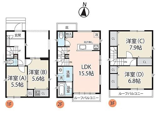 埼玉県川口市本前川1丁目 蕨駅 新築一戸建て 物件詳細