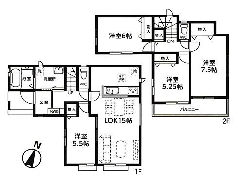 埼玉県さいたま市見沼区大字南中丸 3490万円 4LDK