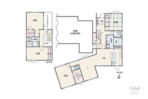 大田区東雪谷４丁目　一戸建て 間取りは延床面積144.96平米の4LDK。