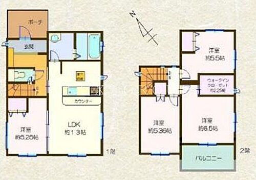 武蔵村山市三ツ藤２丁目注文住宅 全居室に収納がある広々とした4LDK。水廻りが集約されているので家事も快適です。