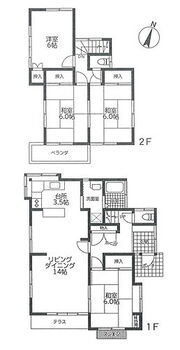 伊勢原市三ノ宮中古戸建 ４ＬＤＫ　小田急線伊勢原駅徒歩２２分　神奈中バス　バス停「団地南」徒歩５分