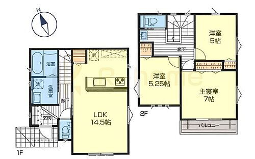 3LDK＋全居室収納、土地面積104.00m2、建物面積78.66m2