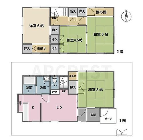所沢市小手指南３丁目 2階には3部屋あり〜個々の個室としても〜テレワークスペースとしても収納豊富なお住まい