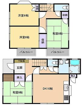 嵐山町大字川島 間取図　収納豊富な4DK