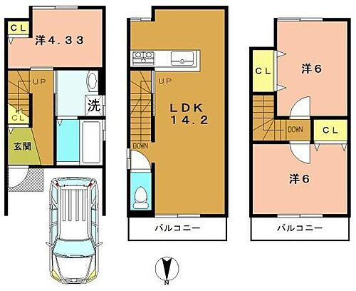 京都府向日市寺戸町二枚田 3198万円 3LDK