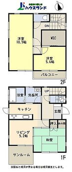 加須市旗井 ◆リフォーム済住宅！◆室内大変綺麗です♪◆サンルーム付き☆◆２階洋室は壁作成で４ＬＤＫに変更可能♪