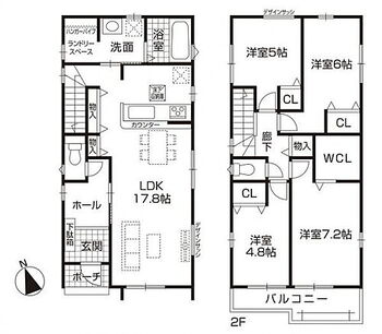 中川区第２長良町　３号棟 ●3号棟間取り●