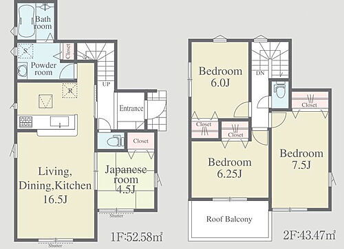  3人から4人家族には、新築戸建3LDKよりも広くゆったりした暮らしが出来る4LDKがおすすめです。家の中が広いことで、家族全員で団らんのできるリビングの他、子供1人に1部屋を割り当てることも可能です。