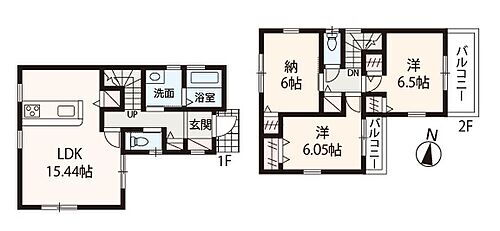 ＦＩＲＳＴ　ＴＯＷＮ堺市第５東区西野 全居室洋室仕様の2SLDK。各部屋がフローリングで繋がり、お掃除も楽々！収納豊富な住まいです。