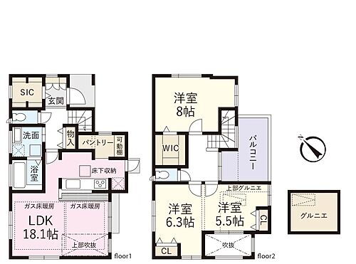 埼玉県志木市中宗岡５丁目 3390万円