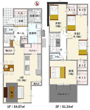 Ａｓｏｂｉ－創家　岡崎市鴨田南町第一　１号棟 間取りは生活のしやすさを重視。家族みんなが気持ちよく過ごすための構造と使いやすい間取りを実現。