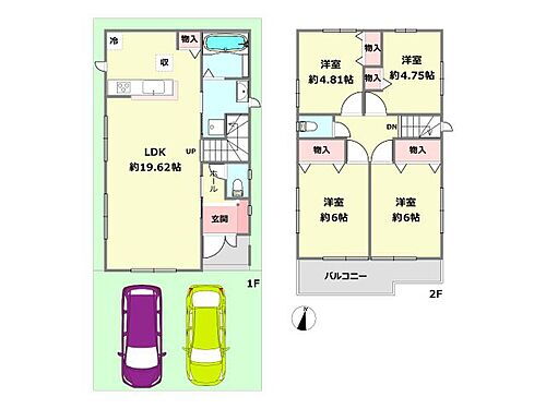 ハートフルタウン第１川西東畦野　全３区画 間取り