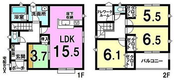 西条市喜多川の新築戸建　１号棟