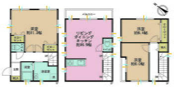 目黒区目黒３丁目 3LDK、土地面積71.23m2、建物面積104.83m2