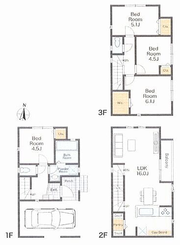 藤沢市朝日町　新築戸建全３棟　２号棟