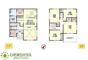 ひたちなか市足崎１０期　新築戸建　３号棟 忙しい朝に便利なファミリークローク！