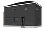飯塚市楽市１１期　９号棟　新築戸建 9号棟完成予想図。 ブラックを基調としたシンプルで飽きgの来ない外観です＾＾ごみの仮置きにも便利な勝手口付き。