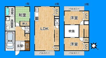 住之江区御崎２丁目戸建 3LDKの中古戸建です