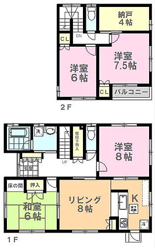 小山市西城南　中古戸建 1Fの洋室は寝室としても利用可能です。