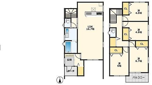 大阪府東大阪市布市町１丁目 3590万円 4LDK