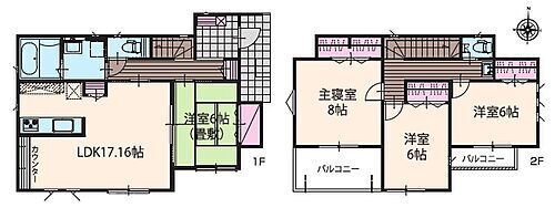 熊谷市久保島　新築戸建　ＩＲＯＤＯＲＩ　ＡｉＴＯＷＮ　１号棟 全居室南向きで日当たり良好です！