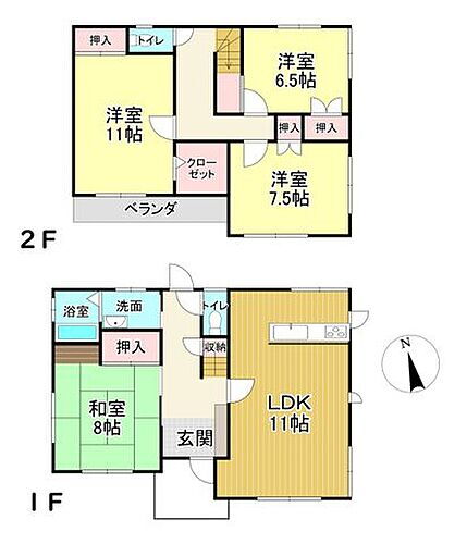 山口県下関市彦島田の首町２丁目 1480万円 4LDK