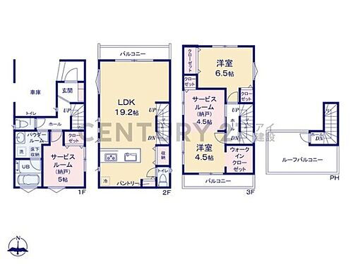横浜市中区本牧元町　新築一戸建て 3階南側洋室は将来間仕切り可能です！
