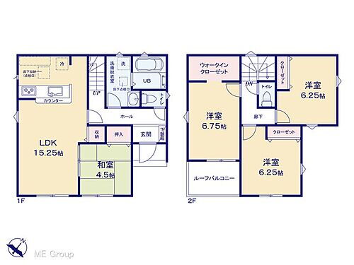 野田市親野井２３ー１期　新築一戸建て　全８棟 間取り