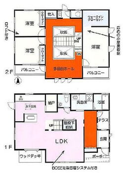 小田原市永塚 全居室2面採光と明るく風通しの良い3SLDKの間取り。