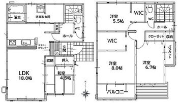 水巻町美吉野３期－ＹＴ 家事楽の水回り集中設計！