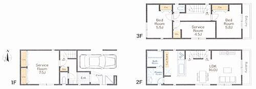 藤沢市朝日町　新築戸建全３棟　３号棟