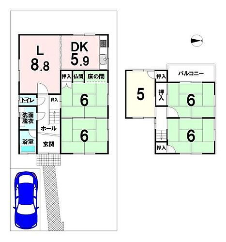 奈良県香芝市鎌田 1190万円 5LDK