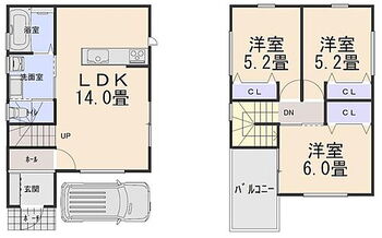 高石市東羽衣１丁目　新築戸建 間取りプランになります。変更可能