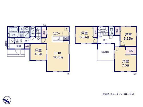 Ｌｉｖｅｌｅ　Ｇａｒｄｅｎ．Ｓ　久喜市栗橋東　１号棟 廊下を中心とする生活の利便性が重視された間取りの住宅です。　動線考慮で朝の身支度もスムーズ。　