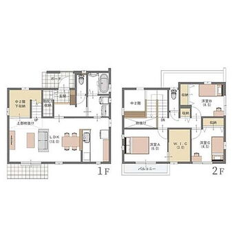 益城町宮の台　２６号地モデル ☆間取図・3LDK☆