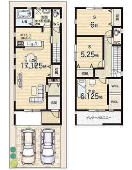 堺市堺区緑ヶ丘北町 納戸・収納豊富・2号地