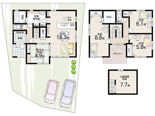 滋賀県甲賀市水口町鹿深 4360万円 4LDK