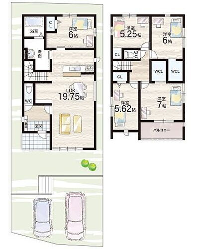 京都府京都市右京区宇多野芝町 5495万円 5LDK