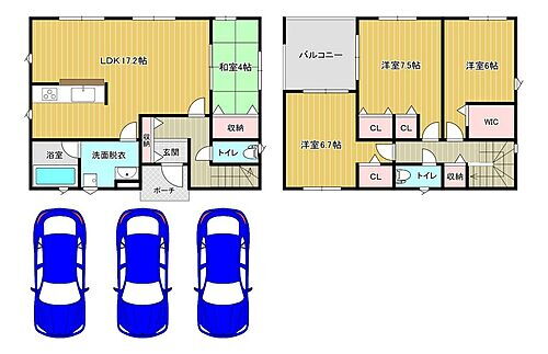 鳥取県鳥取市美萩野１丁目 2578万円 4LDK