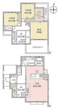 船橋市金杉３丁目 LDK18.5帖！子供部屋にも嬉しい全居室収納スペース！