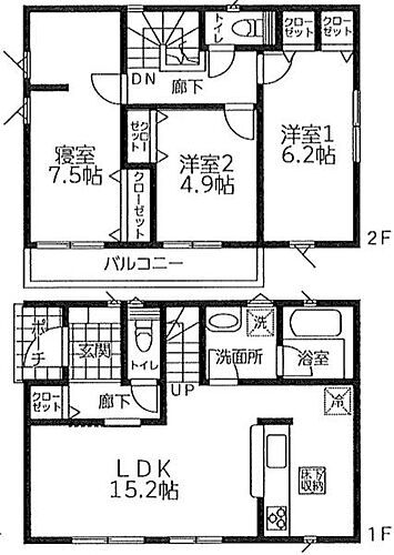 Ｃｒａｄｌｅ　ｇａｒｄｅｎ　藤沢市善行第１６　２号棟 ご家族とのコミュニケーションがとりやすいリビングイン階段◎お料理をしながらリビングの様子が見渡せる対面式キッチン◎全居室クローゼット完備◎LDK15.2帖、主寝室7.5帖のゆとりある広さ◎