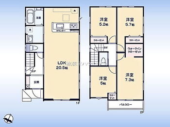 川口市戸塚東７期（全４棟）３号棟 間取図