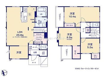 ＪＲ内房線　市原市椎津　新築３号棟 収納豊富で片付けが苦手な方も安心の間取！