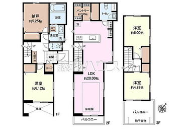 杉並区南荻窪１丁目　全２棟／１号棟　新築分譲住宅　１号棟 1号棟　間取図　【杉並区南荻窪1丁目】