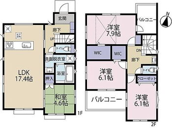 全４棟／４号棟 間取り図です