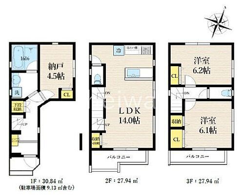 さいたま市南区松本３丁目　新築戸建 間取図